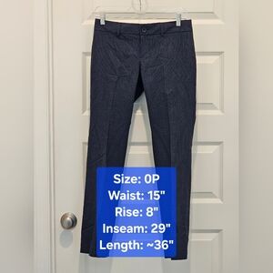 Banana Republic The Logan Fit Pinstripe Pants, EIC, Size 0P